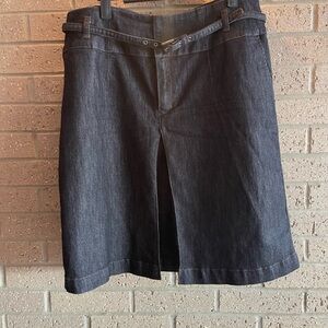 Axcess Dark Blue Denim Midi Skirt